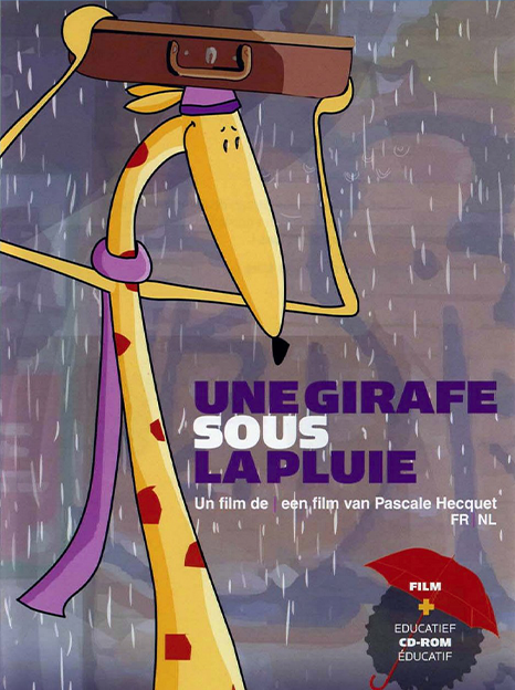 Ne girafe sous la pluie